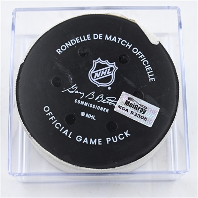 Filip Forsberg - Nashville Predators - Goal Puck - February 8, 2025 vs. Buffalo Sabres (Predators Logo)