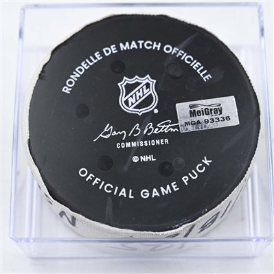 Filip Forsberg - Nashville Predators - Goal Puck - January 18, 2025 vs. Minnesota Wild (Predators Logo)