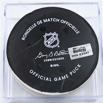 Filip Forsberg - Nashville Predators - Goal Puck - January 21, 2025 vs. San Jose Sharks (Predators Logo)