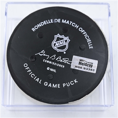 Filip Forsberg - Nashville Predators - Goal Puck - February 3, 2025 vs. Ottawa Senators (Predators Logo)