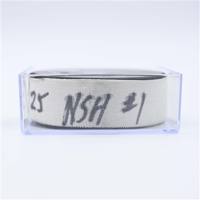 Filip Forsberg - Nashville Predators - Goal Puck - February 3, 2025 vs. Ottawa Senators (Predators Logo)