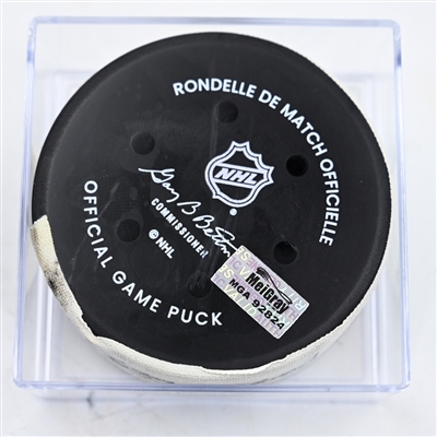 Fredrick Gaudreau - Minnesota Wild - Goal Puck - February 8, 2025 vs. New York Islanders (Wild Logo)