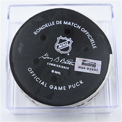 Fredrick Gaudreau - Minnesota Wild - Goal Puck - January 25, 2025 vs. Calgary Flames (Wild Logo)