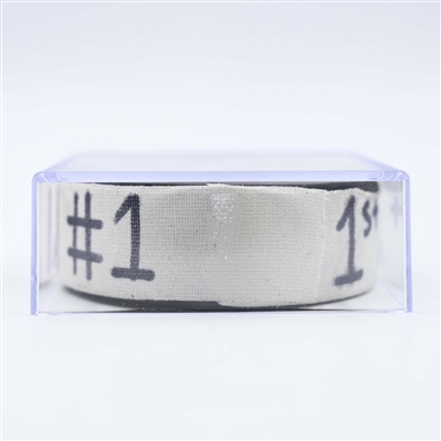 Morgan Geekie - Boston Bruins - Goal Puck - January 22, 2025 vs. New Jersey Devils (Devils Logo)