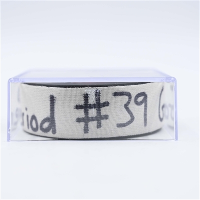 Morgan Geekie - Boston Bruins - Goal Puck - January 22, 2025 vs. New Jersey Devils (Devils Logo)