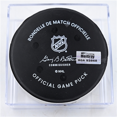 Claude Giroux - Ottawa Senators - Goal Puck - March 3, 2025 vs. Washington Capitals (Capitals' 50th Anniversary Logo)