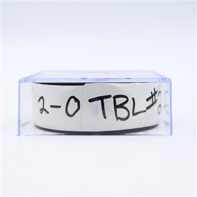 Gage Goncalves - Tampa Bay Lightning - Goal Puck - March 1, 2025 vs. Washington Capitals (Capitals' 50th Anniversary Logo)