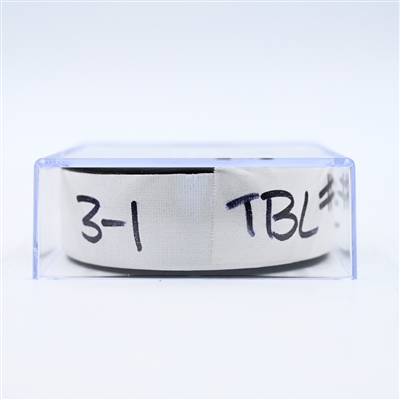 Brandon Hagel - Tampa Bay Lightning - Goal Puck - March 1, 2025 vs. Washington Capitals (Capitals' 50th Anniversary Logo)