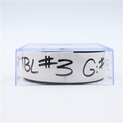 Brandon Hagel - Tampa Bay Lightning - Goal Puck - March 1, 2025 vs. Washington Capitals (Capitals' 50th Anniversary Logo)