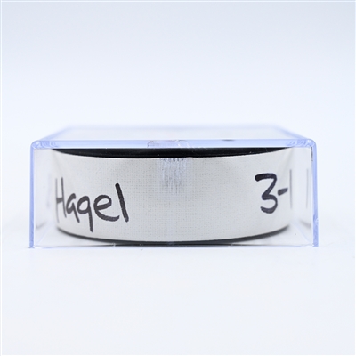 Brandon Hagel - Tampa Bay Lightning - Goal Puck - March 1, 2025 vs. Washington Capitals (Capitals' 50th Anniversary Logo)