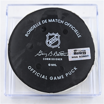 Dougie Hamilton - New Jersey Devils - Goal Puck - February 23, 2025 vs. Nashville Predators (Predators Logo)