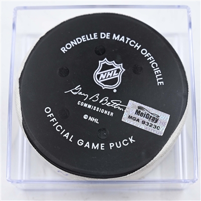 Dougie Hamilton - New Jersey Devils - Goal Puck - January 27, 2025 vs. Philadelphia Flyers (Flyers Logo)