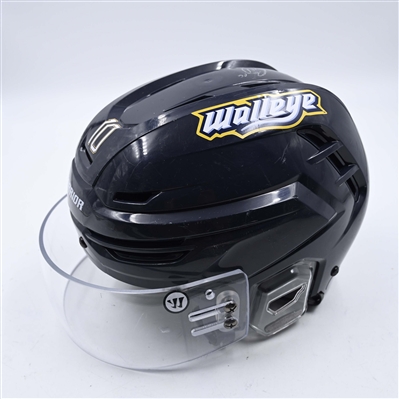 C.J. Hayes - Toledo Walleye - Team-Issued Navy, Warrior Helmet - 2025 Warrior/ECHL Hockey Heritage Classic - Autographed