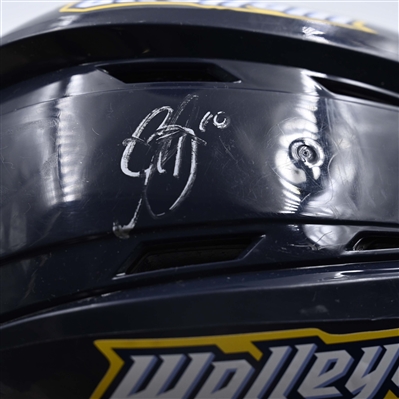 C.J. Hayes - Toledo Walleye - Team-Issued Navy, Warrior Helmet - 2025 Warrior/ECHL Hockey Heritage Classic - Autographed