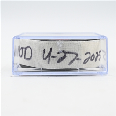 Nico Hischier - New Jersey Devils - Goal Puck - April 27, 2025 vs. Carolina Hurricanes - 2025 Stanley Cup Playoffs - Round 1, Game 4 (Devils Logo)