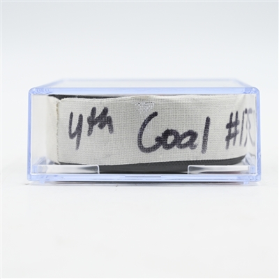 Nico Hischier - New Jersey Devils - Goal Puck - April 27, 2025 vs. Carolina Hurricanes - 2025 Stanley Cup Playoffs - Round 1, Game 4 (Devils Logo)