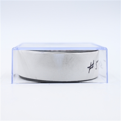 Dylan Holloway - St. Louis Blues - Goal Puck - February 27, 2025 vs. Washington Capitals (Capitals' 50th Anniversary Logo)