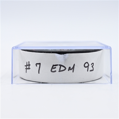 Ryan Nugent-Hopkins - Edmonton Oilers - Goal Puck - February 23, 2025 vs. Washington Capitals (Capitals' 50th Anniversary Logo)