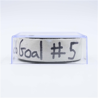 Jack Hughes - New Jersey Devils - Goal Puck - January 29, 2025 vs. Philadelphia Flyers (Devils Logo)