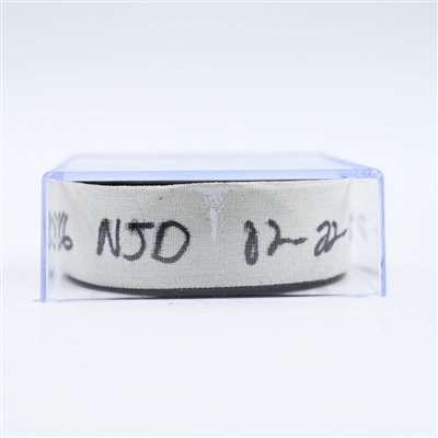 Jack Hughes - New Jersey Devils - Goal Puck - February 22, 2025 vs. Dallas Stars (Devils Logo)