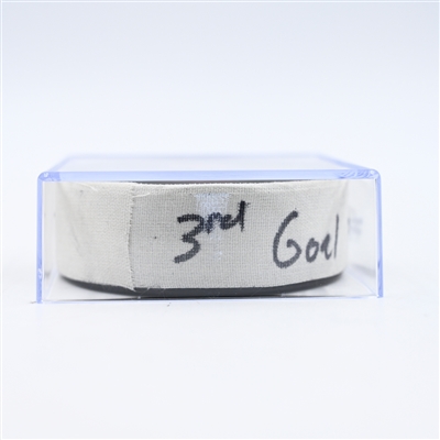 Jack Hughes - New Jersey Devils - Goal Puck - February 22, 2025 vs. Dallas Stars (Devils Logo)