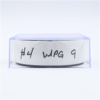Alex Iafallo - Winnipeg Jets - Goal Puck - February 1, 2025 vs. Washington Capitals (Capitals' 50th Anniversary Logo)