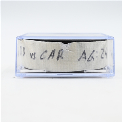 Seth Jarvis - Carolina Hurricanes - Goal Puck - April 25, 2025 vs. New Jersey Devils - 2025 Stanley Cup Playoffs - Round 1, Game 3 (Devils Logo) 