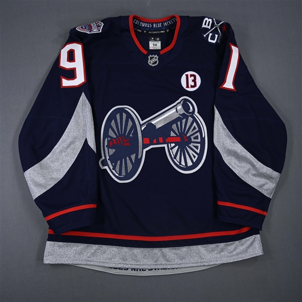 Kent Johnson - Navy Photo Shoot-Worn Jersey - 2025 Stadium Series