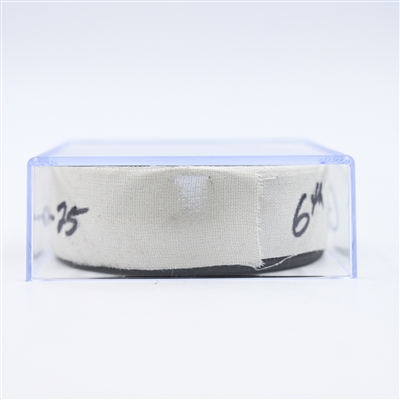 Wyatt Johnston - Dallas Stars - Goal Puck - February 22, 2025 vs. New Jersey Devils (Devils Logo)