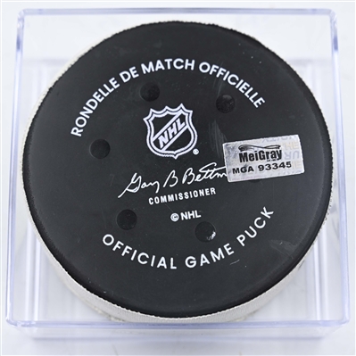 Roman Josi - Nashville Predators - Goal Puck - January 21, 2025 vs. San Jose Sharks (Predators Logo)