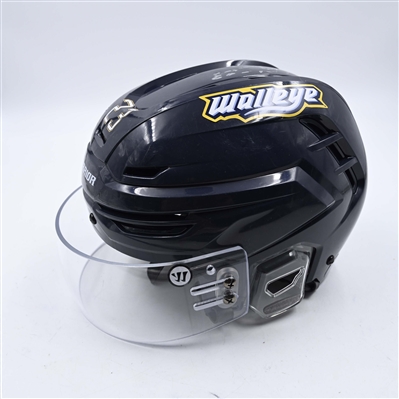 Conlan Keenan - Toledo Walleye - Team-Issued Navy, Warrior Helmet - 2025 Warrior/ECHL Hockey Heritage Classic - Autographed