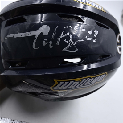 Conlan Keenan - Toledo Walleye - Team-Issued Navy, Warrior Helmet - 2025 Warrior/ECHL Hockey Heritage Classic - Autographed