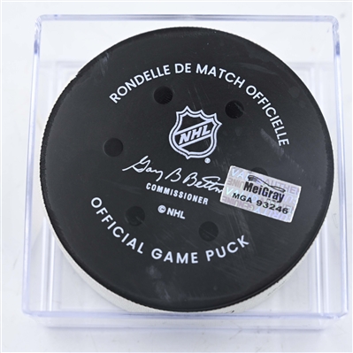 Clayton Keller - Utah Hockey Club - Goal Puck - January 23, 2025 vs. Minnesota Wild (Wild Logo)
