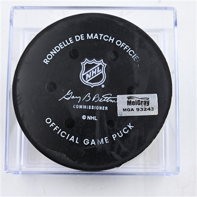 Travis Konecny - Philadelphia Flyers - Goal Puck - February 8, 2025 vs. Pittsburgh Penguins (Flyers Logo)