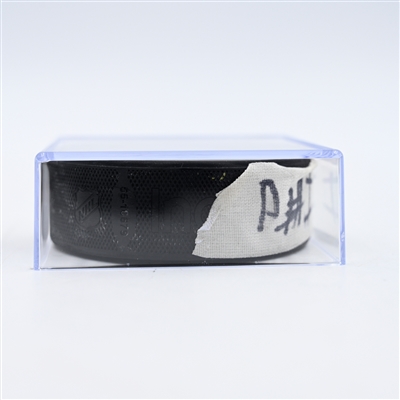 Travis Konecny - Philadelphia Flyers - Goal Puck - February 8, 2025 vs. Pittsburgh Penguins (Flyers Logo)