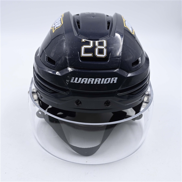 Brandon Kruse - Toledo Walleye - Team-Issued Navy, Warrior Helmet - 2025 Warrior/ECHL Hockey Heritage Classic - Autographed