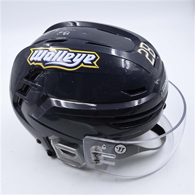 Brandon Kruse - Toledo Walleye - Team-Issued Navy, Warrior Helmet - 2025 Warrior/ECHL Hockey Heritage Classic - Autographed