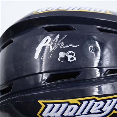 Brandon Kruse - Toledo Walleye - Team-Issued Navy, Warrior Helmet - 2025 Warrior/ECHL Hockey Heritage Classic - Autographed