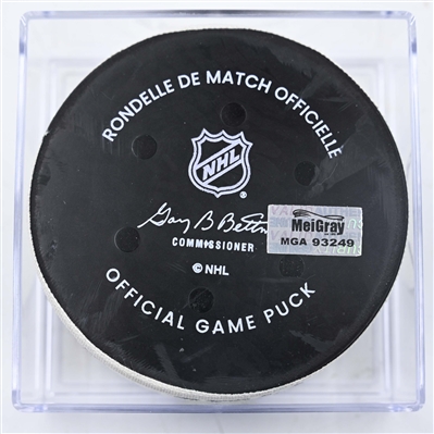 Andrei Kuzmenko - Calgary Flames - Goal Puck - January 25, 2025 vs. Minnesota Wild (Wild Logo)