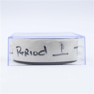 Andrei Kuzmenko - Calgary Flames - Goal Puck - January 25, 2025 vs. Minnesota Wild (Wild Logo)