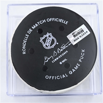Andrei Kuzmenko - Calgary Flames - Goal Puck - January 25, 2025 vs. Minnesota Wild (Wild Logo)