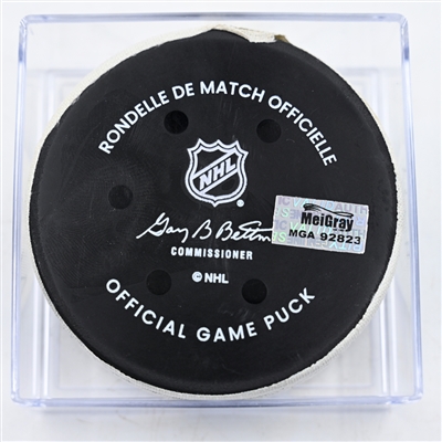Anders Lee - New York Islanders - Goal Puck - February 8, 2025 vs. Minnesota Wild (Wild Logo)