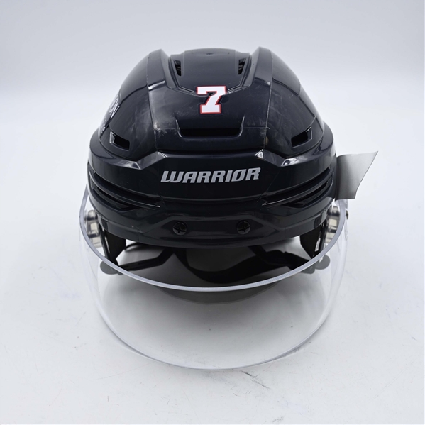 Theo Calvas - Kalamazoo Wings - Team-Issued Navy, Warrior Helmet - 2025 Warrior/ECHL Hockey Heritage Classic - Autographed