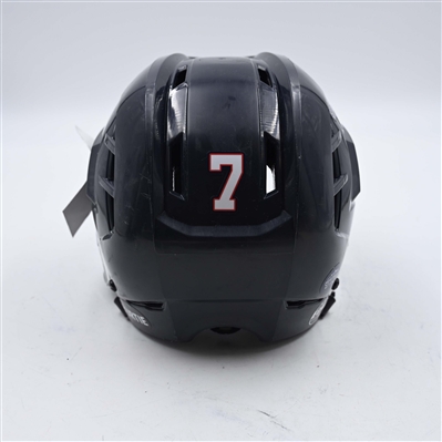 Theo Calvas - Kalamazoo Wings - Team-Issued Navy, Warrior Helmet - 2025 Warrior/ECHL Hockey Heritage Classic - Autographed