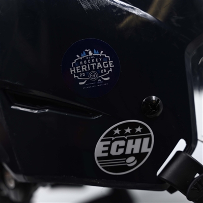 Max Humitz - Kalamazoo Wings - Team-Issued Navy, Warrior Helmet - 2025 Warrior/ECHL Hockey Heritage Classic - Autographed