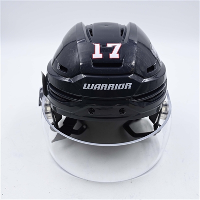 Ryan Naumovski - Kalamazoo Wings - Team-Issued Navy, Warrior Helmet - 2025 Warrior/ECHL Hockey Heritage Classic - Autographed