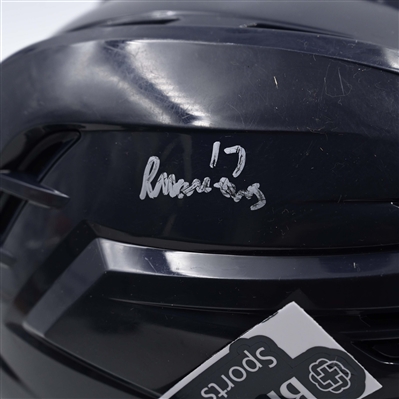 Ryan Naumovski - Kalamazoo Wings - Team-Issued Navy, Warrior Helmet - 2025 Warrior/ECHL Hockey Heritage Classic - Autographed