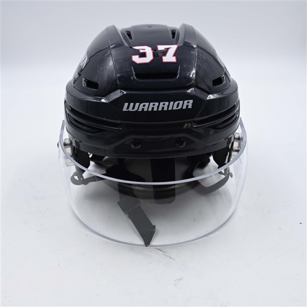 Ted Nichol - Kalamazoo Wings - Team-Issued Navy, Warrior Helmet - 2025 Warrior/ECHL Hockey Heritage Classic - Autographed