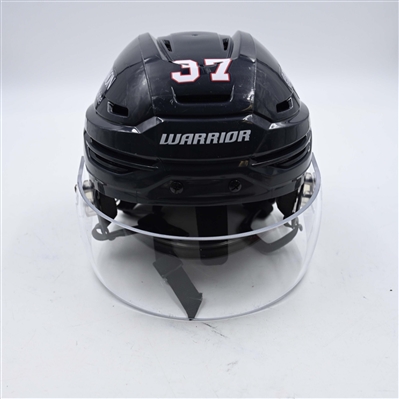 Ted Nichol - Kalamazoo Wings - Team-Issued Navy, Warrior Helmet - 2025 Warrior/ECHL Hockey Heritage Classic - Autographed