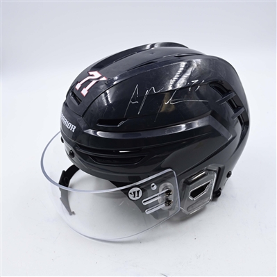 Jon Martin - Kalamazoo Wings - Team-Issued Navy, Warrior Helmet - 2025 Warrior/ECHL Hockey Heritage Classic - Autographed